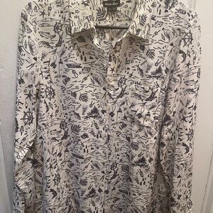 Steven Alan 100% silk nautical pattern blouse sz M
